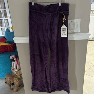 Hale Bob Purple Velour Lounge Pants Size S